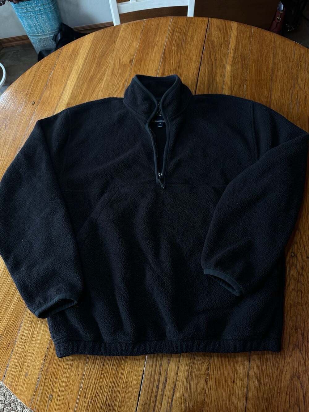 Gap Arctic Fleece Half Zip Pullover Size M Black